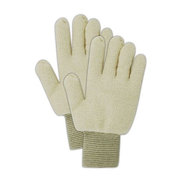 Magid Machine Knit Gloves, Knit Wrist, Natural, 12 PK PT930R - main